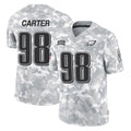 Tuec P.Eagles #98 Jalen Carter Player Arctic Camo Salute to Service Limited Game Stitched Jerseys