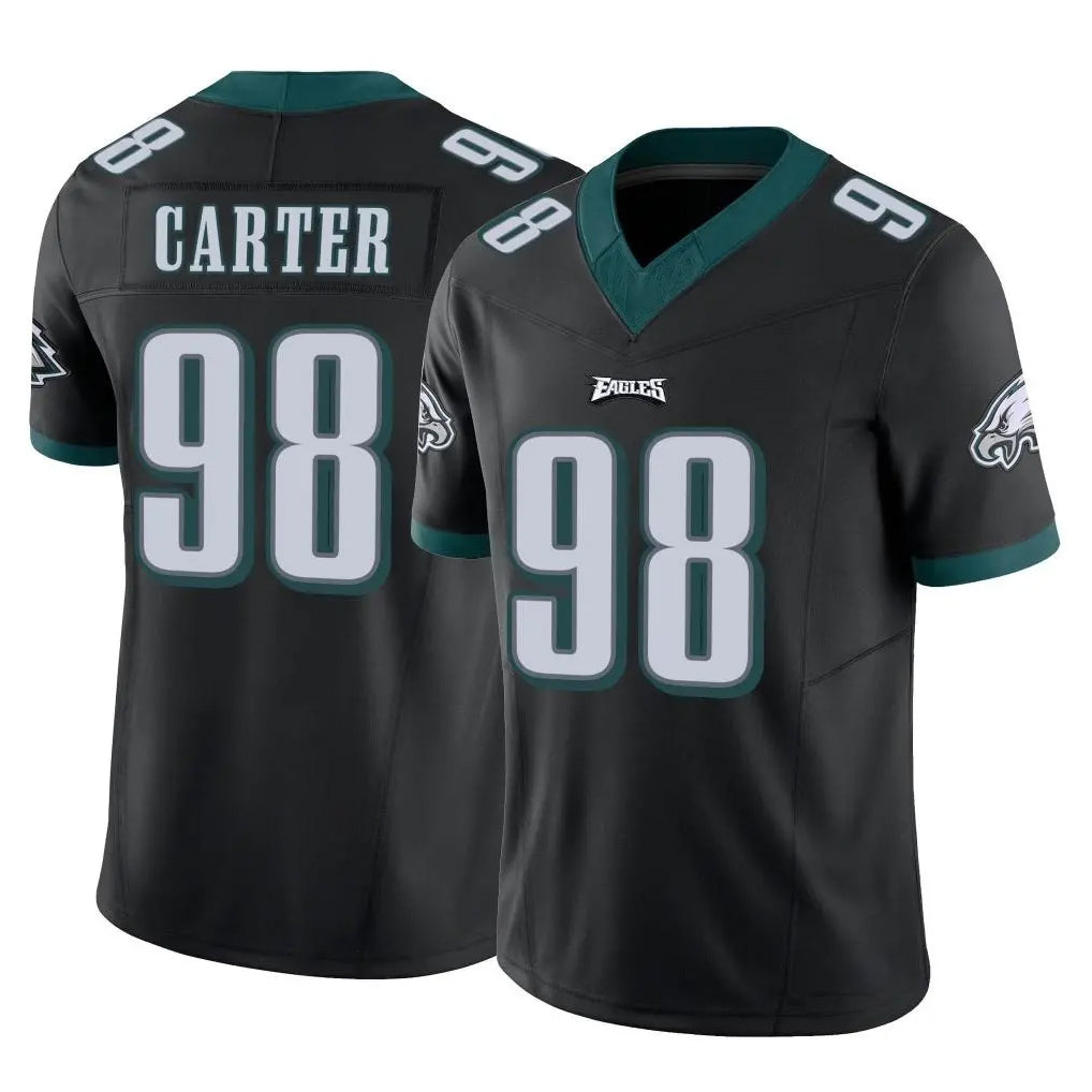 Tuec P.Eagles #98 Jalen Carter Player Black Limited Vapor F.U.S.E. Home Game Stitched Jerseys