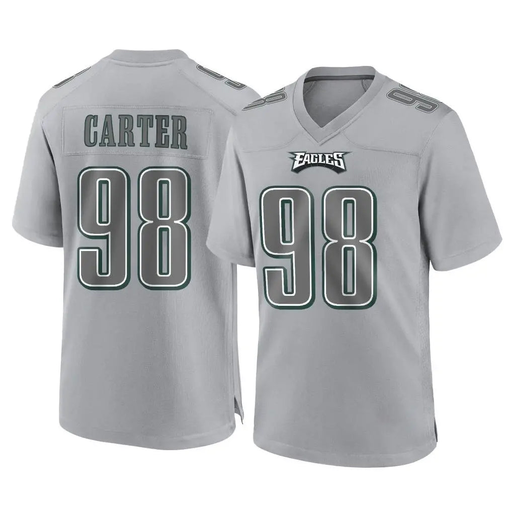 Tuec P.Eagles #98 Jalen Carter Player Gray Atmosphere Fashion Home Game Stitched Jerseys