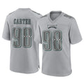 Tuec P.Eagles #98 Jalen Carter Player Gray Atmosphere Fashion Home Game Stitched Jerseys