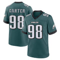 Tuec P.Eagles #98 Jalen Carter Player Green Home Game Stitched Jerseys