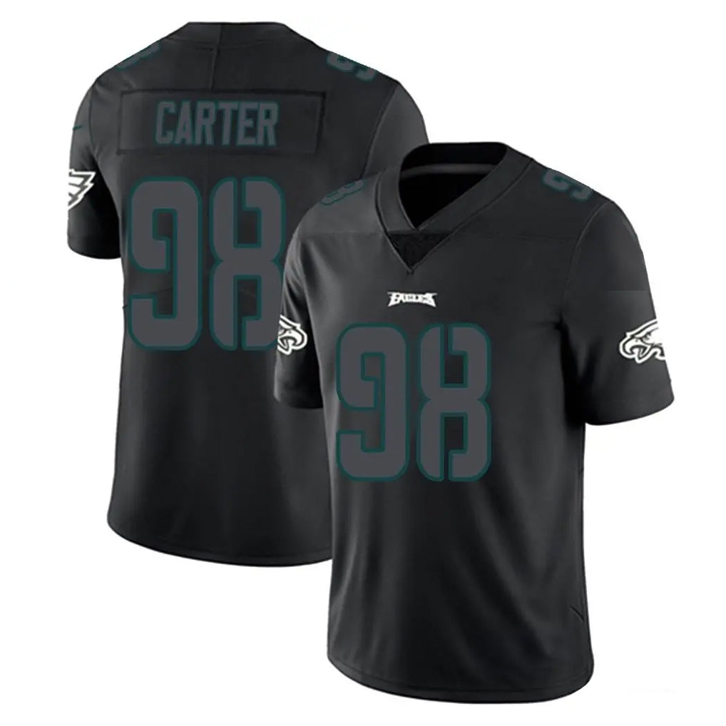 Tuec P.Eagles #98 Jalen Carter Player Limited Black Impact Home Game Stitched Jerseys