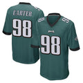 Tuec P.Eagles #98 Jalen Carter Player Team Color Green Home Game Stitched Jerseys