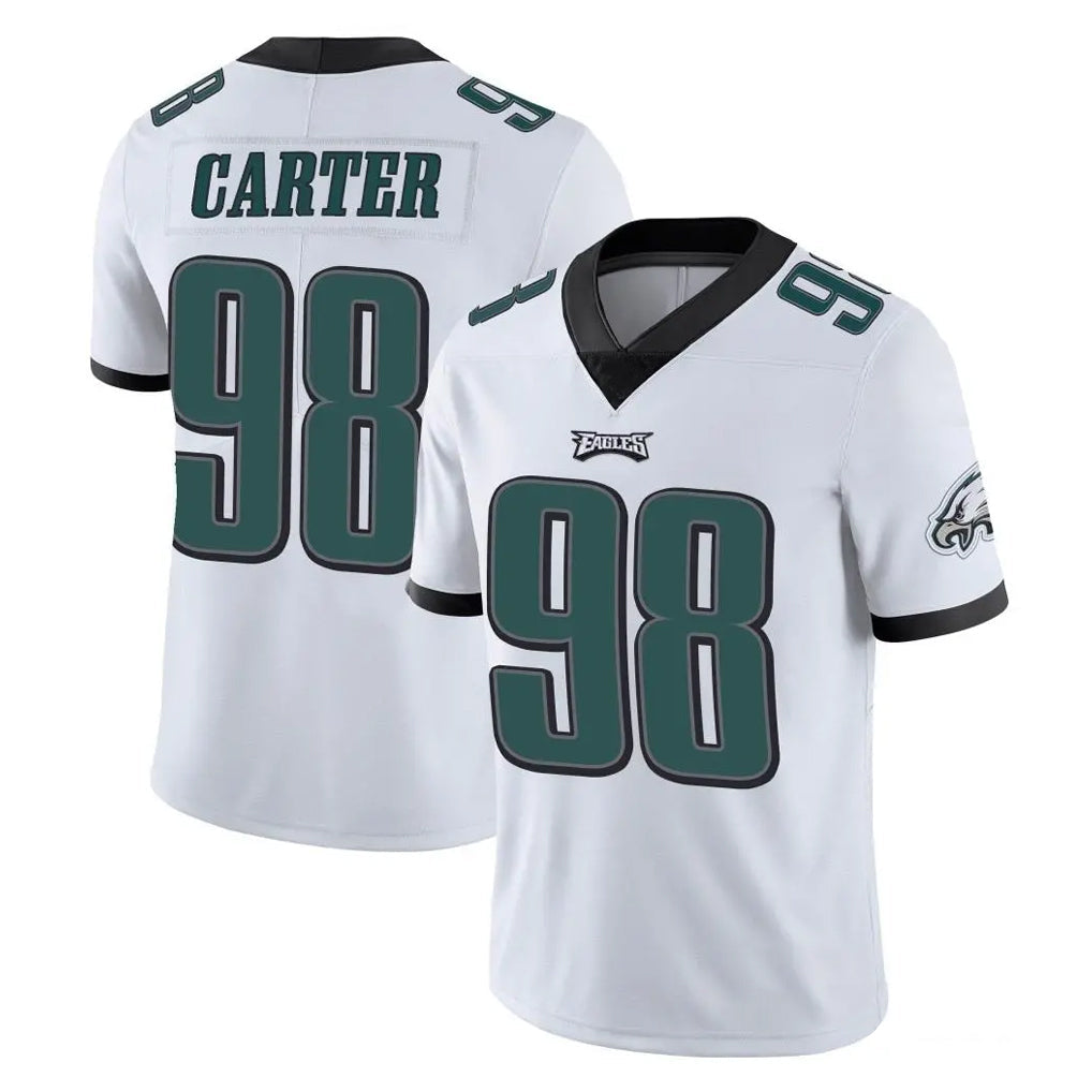 Tuec P.Eagles #98 Jalen Carter Player White Limited Vapor Untouchable Home Game Stitched Jerseys