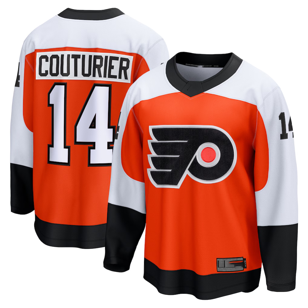Tuec P.Flyers #14 Sean Couturier Orange Home Breakaway Jerseys