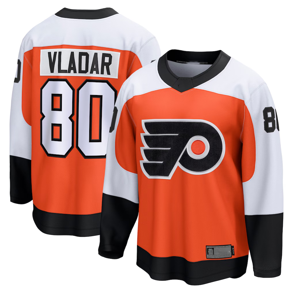 Tuec P.Flyers #80 Dan Vladar Orange Home Breakaway Jerseys