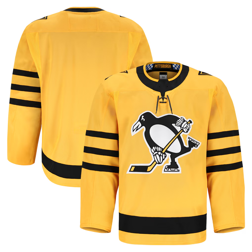 Tuec P.Penguins Gold Alternate Authentic Pro Jerseys