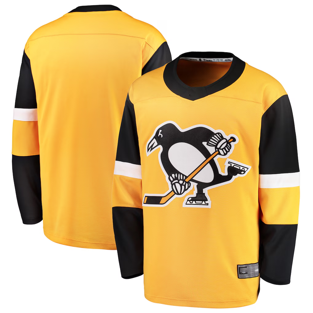 Tuec P.Penguins Gold Alternate Breakaway Jerseys