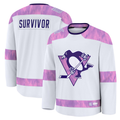 Tuec P.Penguins White Hockey Fights Cancer Survivor Practice Jerseys
