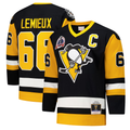 Tuec P.Penguins #66 Mario Lemieux Black 1991?92 Power Play Jerseys