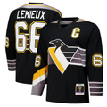 Tuec P.Penguins #66 Mario Lemieux Black 1996?97 Power Play Jerseys
