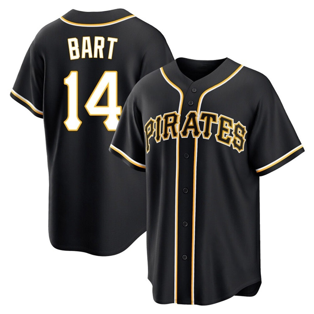 tuec P.Pirates #14 Joey Bart Player Black Fashion Out Home Game Stitched Jerseys