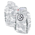 Tuec P.Steelers Arctic Camo Limited Salute to Service Pullover Hoodies Game Blank Player Stitched Jerseys