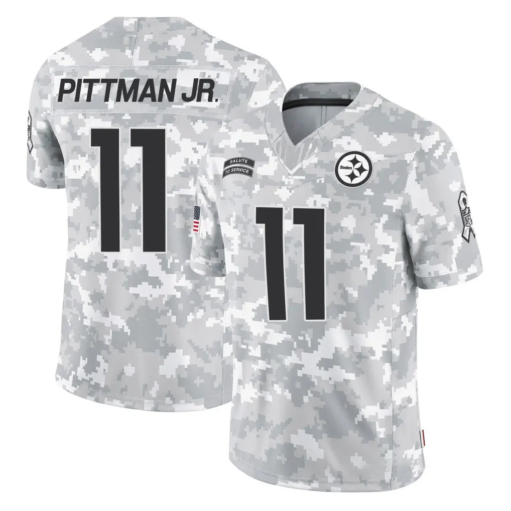 Tuec P.Steelers #11 Michael Pittman Jr. Player Arctic Camo Limited Salute To Service Home Game Stitched Jerseys