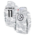 Tuec P.Steelers #11 Michael Pittman Jr. Player Arctic Camo Limited Salute to Service Pullover Hoodies Game Stitched Jerseys