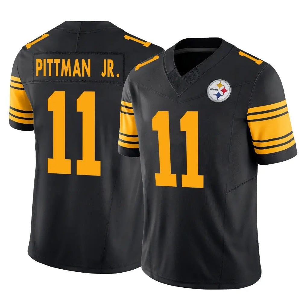 Tuec P.Steelers #11 Michael Pittman Jr. Player Black Limited 2nd Alternate Vapor F.U.S.E. Home Game Stitched Jerseys