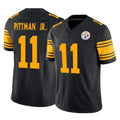 Tuec P.Steelers #11 Michael Pittman Jr. Player Black Limited 2nd Alternate Vapor F.U.S.E. Home Game Stitched Jerseys