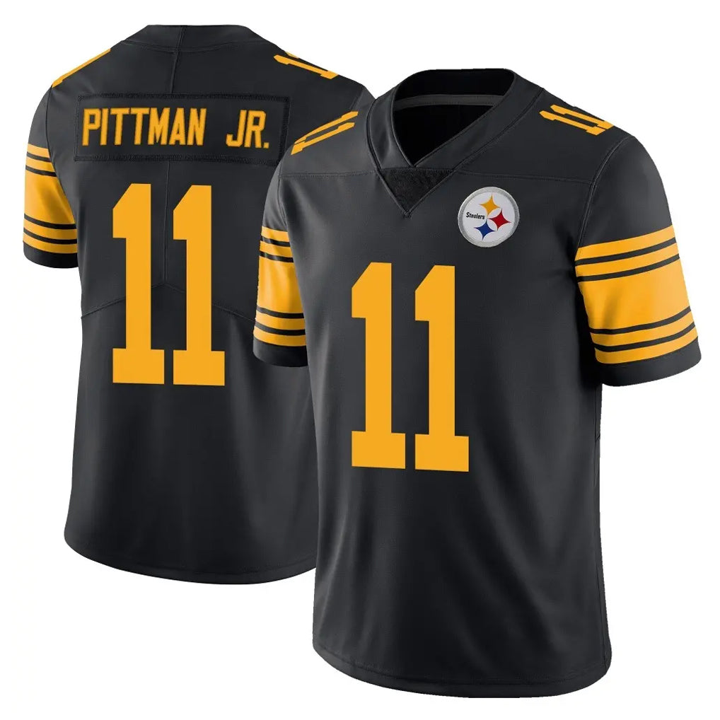 Tuec P.Steelers #11 Michael Pittman Jr. Player Black Limited Color Rush Home Game Stitched Jerseys