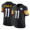 Tuec P.Steelers #11 Michael Pittman Jr. Player Black Limited Vapor F.U.S.E. Home Game Stitched Jerseys