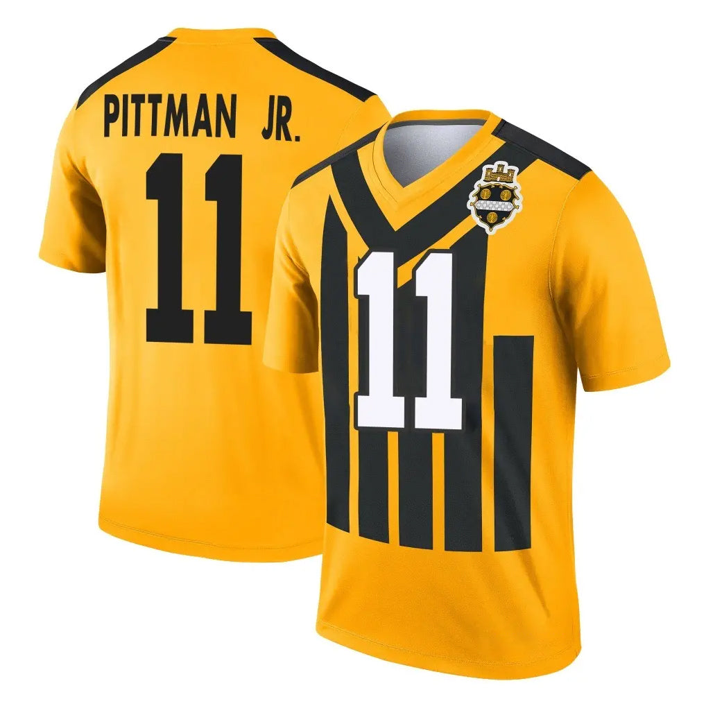 Tuec P.Steelers #11 Michael Pittman Jr. Player Gold Legend Limited 1933 Throwback Performance Home Game Stitched Jerseys