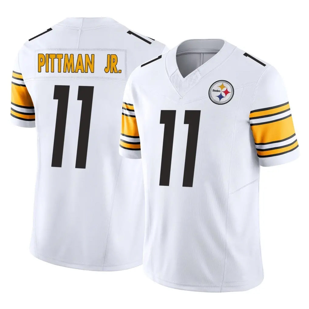 Tuec P.Steelers #11 Michael Pittman Jr. Player White Limited Vapor F.U.S.E. Home Game Stitched Jerseys