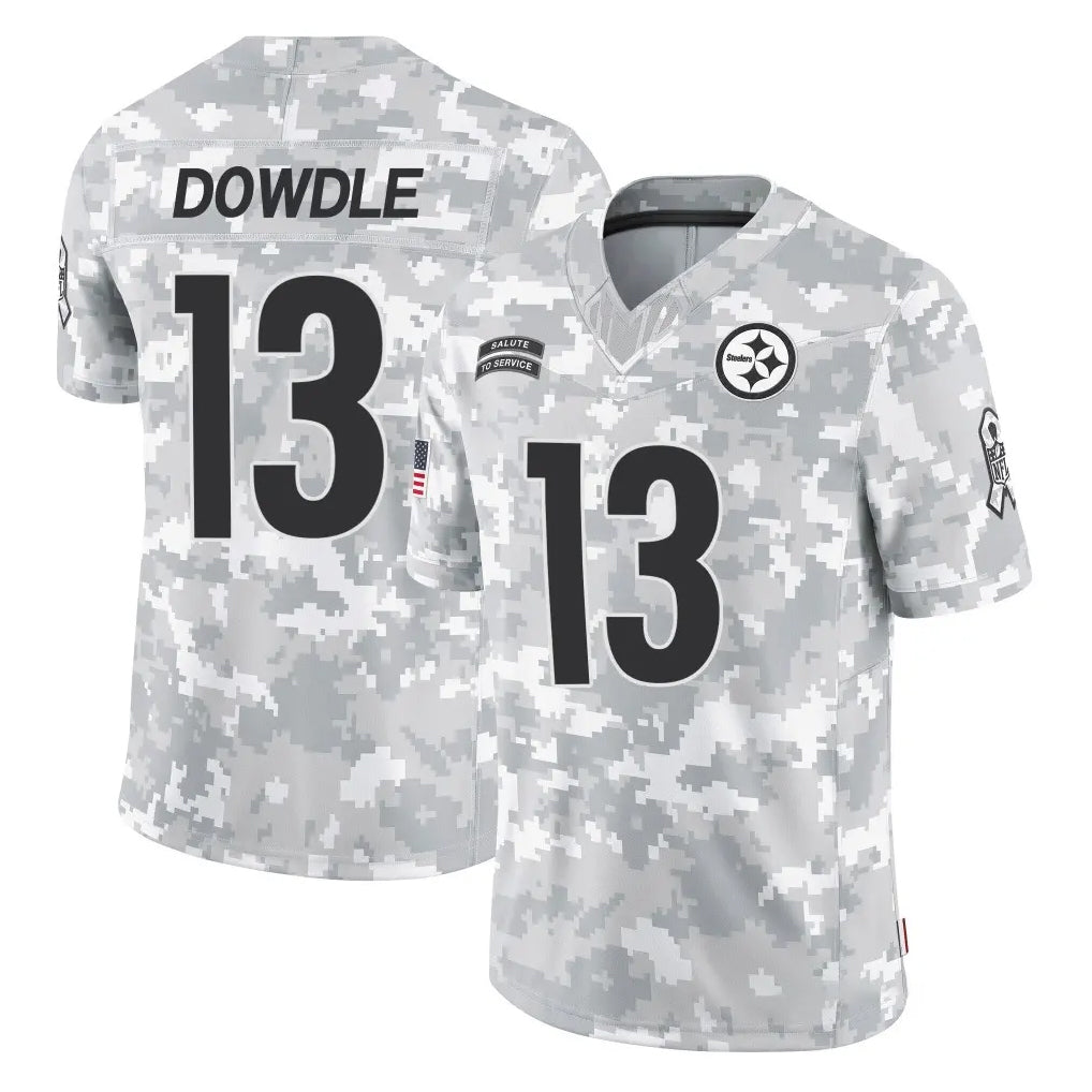 Tuec P.Steelers #13 Rico Dowdle Player Arctic Camo Limited Salute To Service Home Game Stitched Jerseys