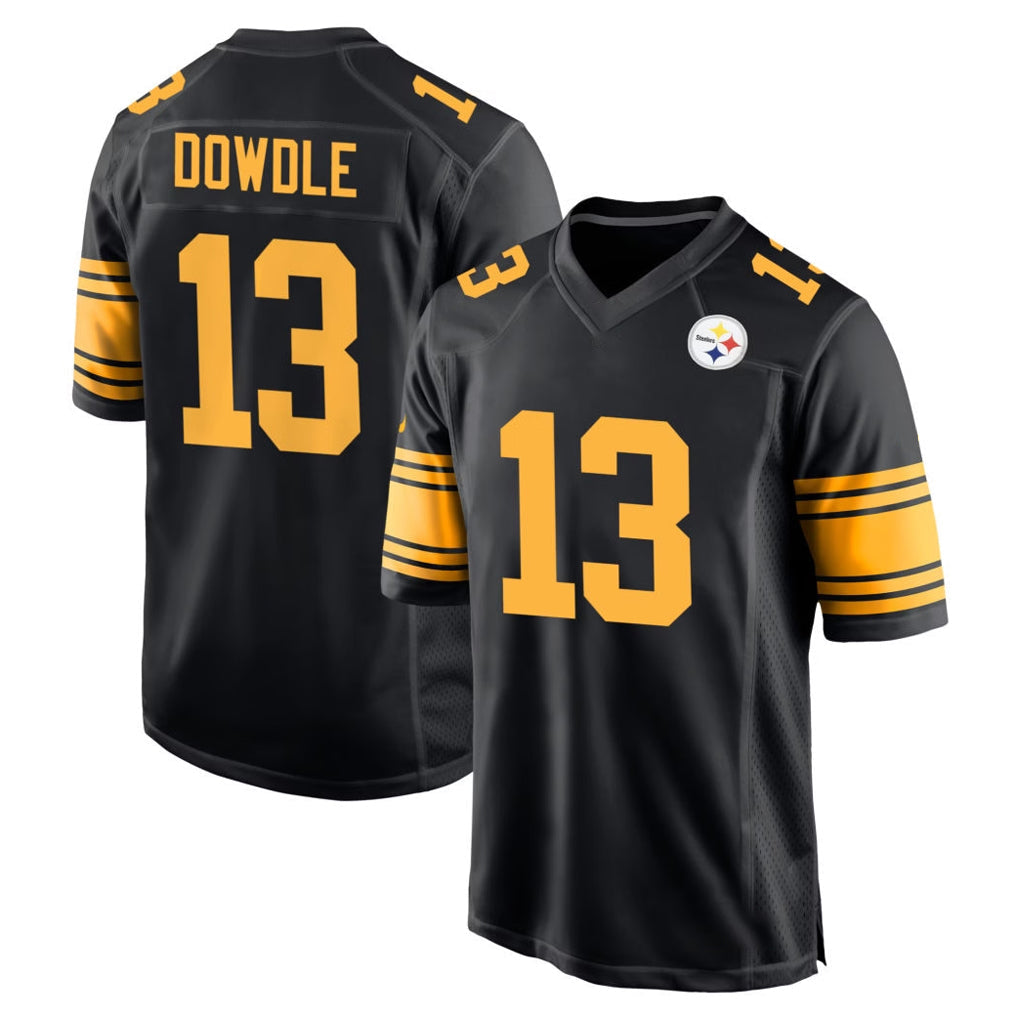 Tuec P.Steelers #13 Rico Dowdle Player Black Color Rush Home Game Stitched Jerseys