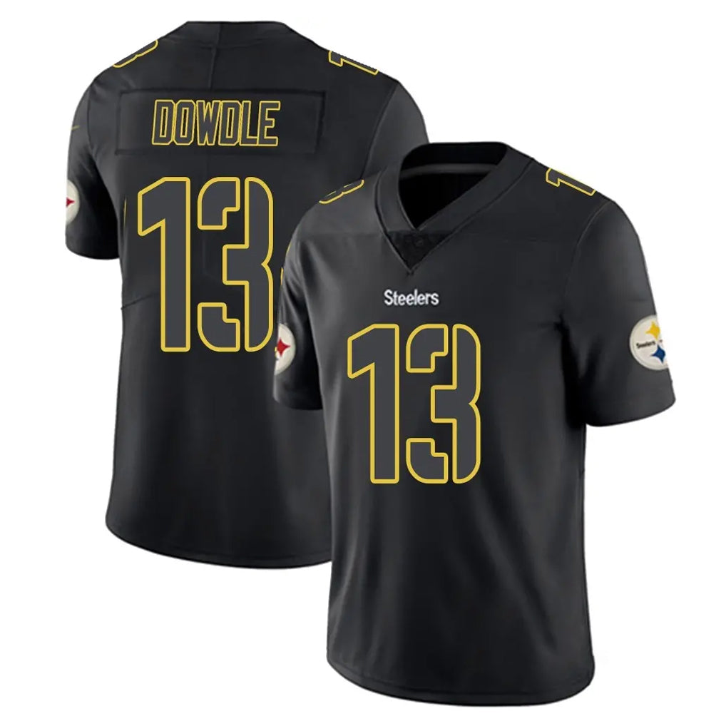 Tuec P.Steelers #13 Rico Dowdle Player Black Impact Limited Home Game Stitched Jerseys