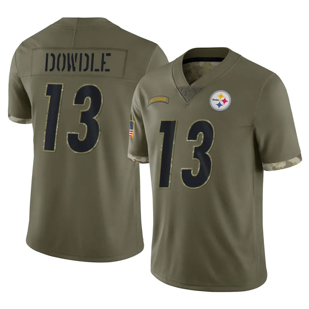 Tuec P.Steelers #13 Rico Dowdle Player Olive Limited Salute To Service Home Game Stitched Jerseys