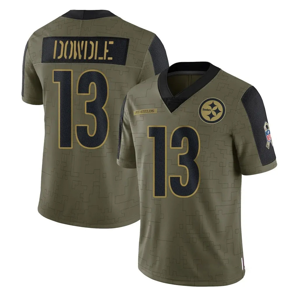 Tuec P.Steelers #13 Rico Dowdle Player Olive Salute To Service Limited Game Stitched Jerseys
