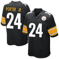 Tuec P.Steelers #24 Joey Porter Jr. Player Black Game Home Stitched Jerseys