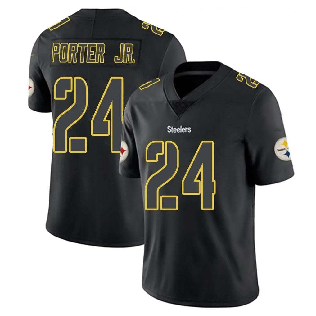 Tuec P.Steelers #24 Joey Porter Jr. Player Black Impact Limited Home Game Stitched Jerseys