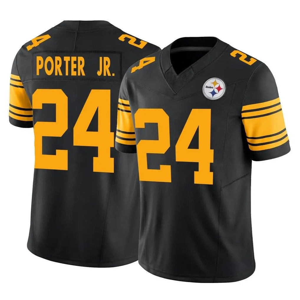 Tuec P.Steelers #24 Joey Porter Jr. Player Black Limited 2nd Alternate Vapor F.U.S.E. Home Game Stitched Jerseys