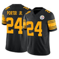 Tuec P.Steelers #24 Joey Porter Jr. Player Black Limited 2nd Alternate Vapor F.U.S.E. Home Game Stitched Jerseys