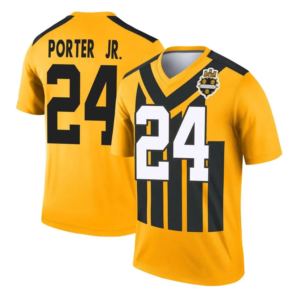 Tuec P.Steelers #24 Joey Porter Jr. Player Gold Legend Limited 1933 Throwback Performance Home Game Stitched Jerseys