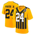 Tuec P.Steelers #24 Joey Porter Jr. Player Gold Limited 1933 Throwback Home Game Stitched Jerseys