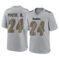 Tuec P.Steelers #24 Joey Porter Jr. Player Gray Atmosphere Fashion Home Game Stitched Jerseys