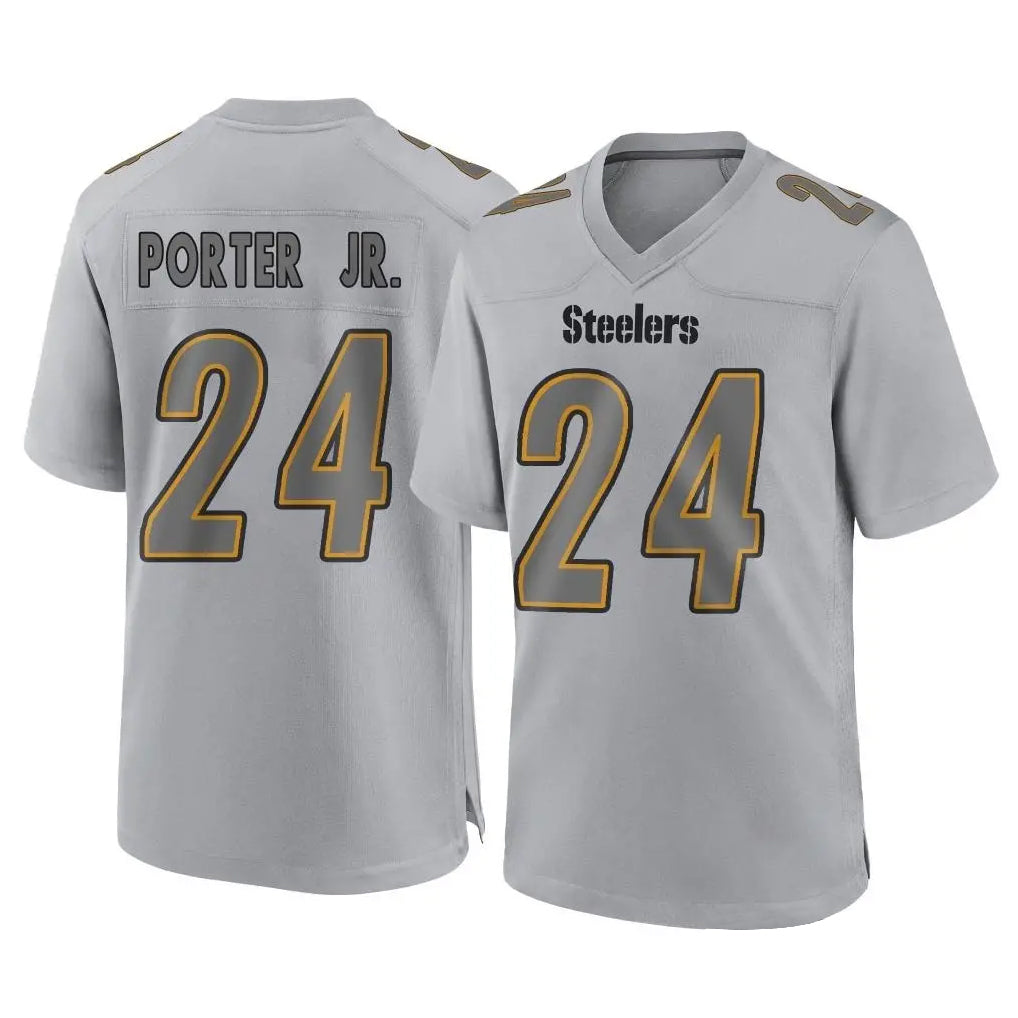 Tuec P.Steelers #24 Joey Porter Jr. Player Gray Atmosphere Fashion Home Game Stitched Jerseys