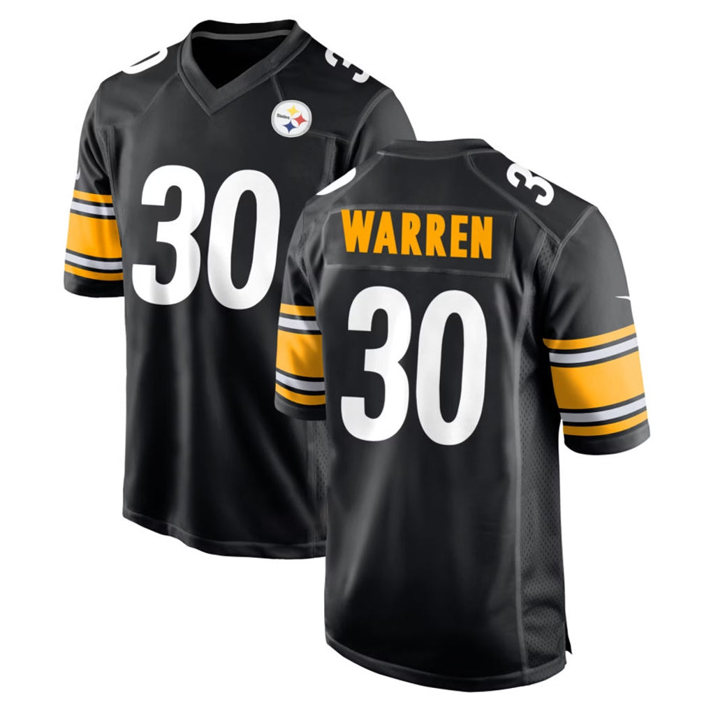 Tuec P.Steelers #30 Jaylen Warren Player Black Home Game Stitched Jerseys