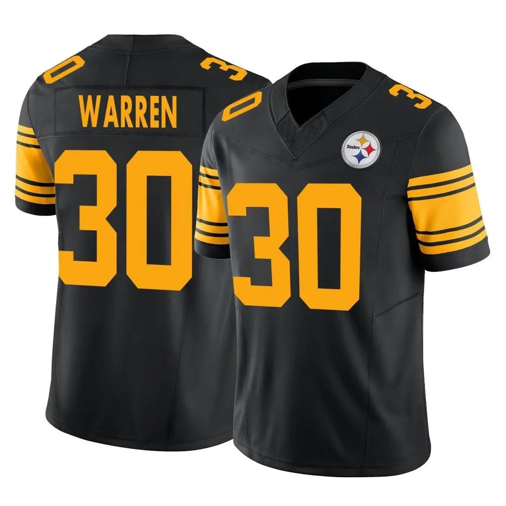 Tuec P.Steelers #30 Jaylen Warren Player Black Limited 2nd Alternate Vapor F.U.S.E. Home Game Stitched Jerseys