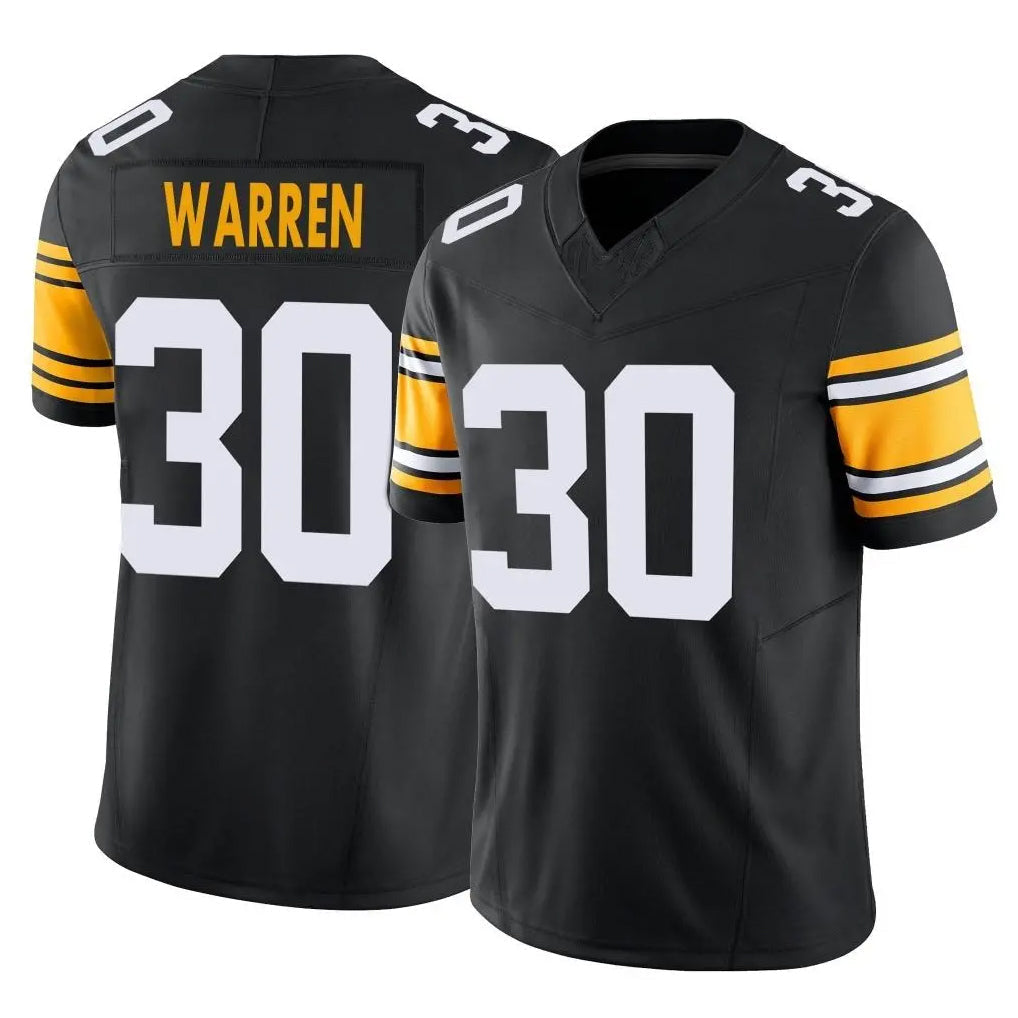 Tuec P.Steelers #30 Jaylen Warren Player Black Limited Alternate Vapor F.U.S.E. Home Game Stitched Jerseys