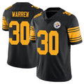 Tuec P.Steelers #30 Jaylen Warren Player Black Limited Color Rush Home Game Stitched Jerseys