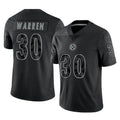 Tuec P.Steelers #30 Jaylen Warren Player Black Reflective Limited Home Game Stitched Jerseys