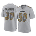 Tuec P.Steelers #30 Jaylen Warren Player Gray Atmosphere Fashion Home Game Stitched Jerseys