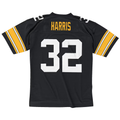 Tuec P.Steelers #32 Franco Harris Mitchell & Ness Black Legacy Replica Stitched Puhic Jersey