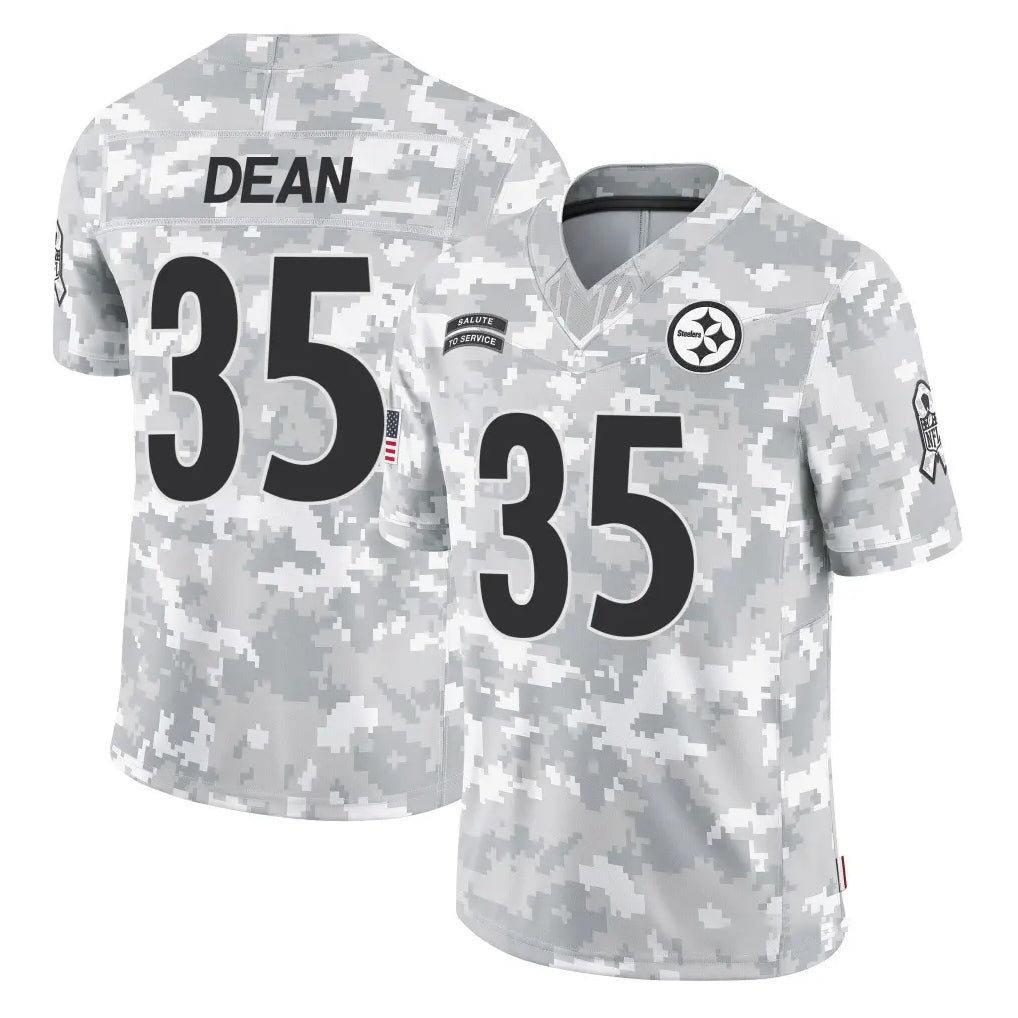Tuec P.Steelers #35 Jamel Dean Player Arctic Camo Limited Salute To Service Home Game Stitched Jerseys