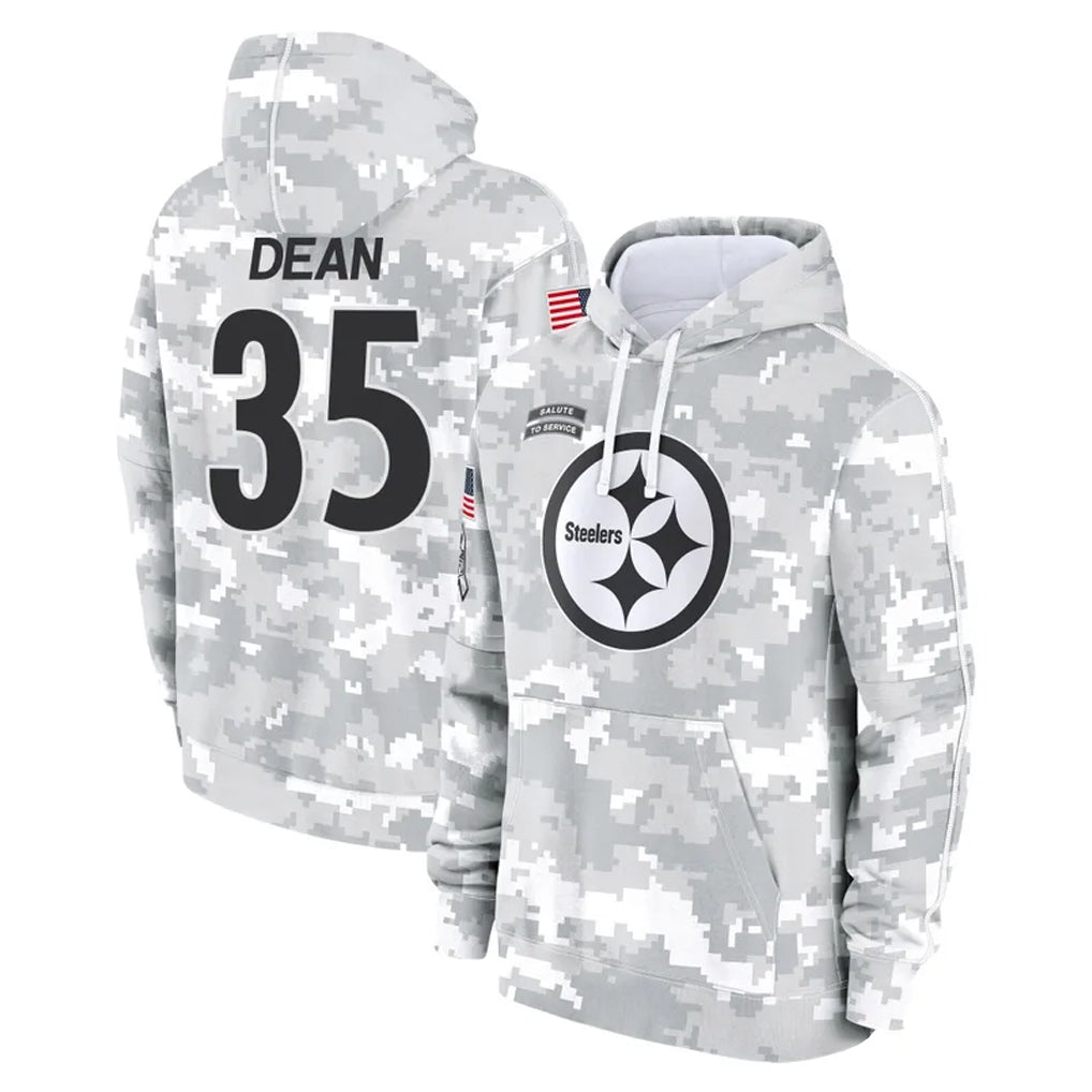 Tuec P.Steelers #35 Jamel Dean Player Arctic Camo Limited Salute to Service Pullover Hoodies Game Stitched Jerseys