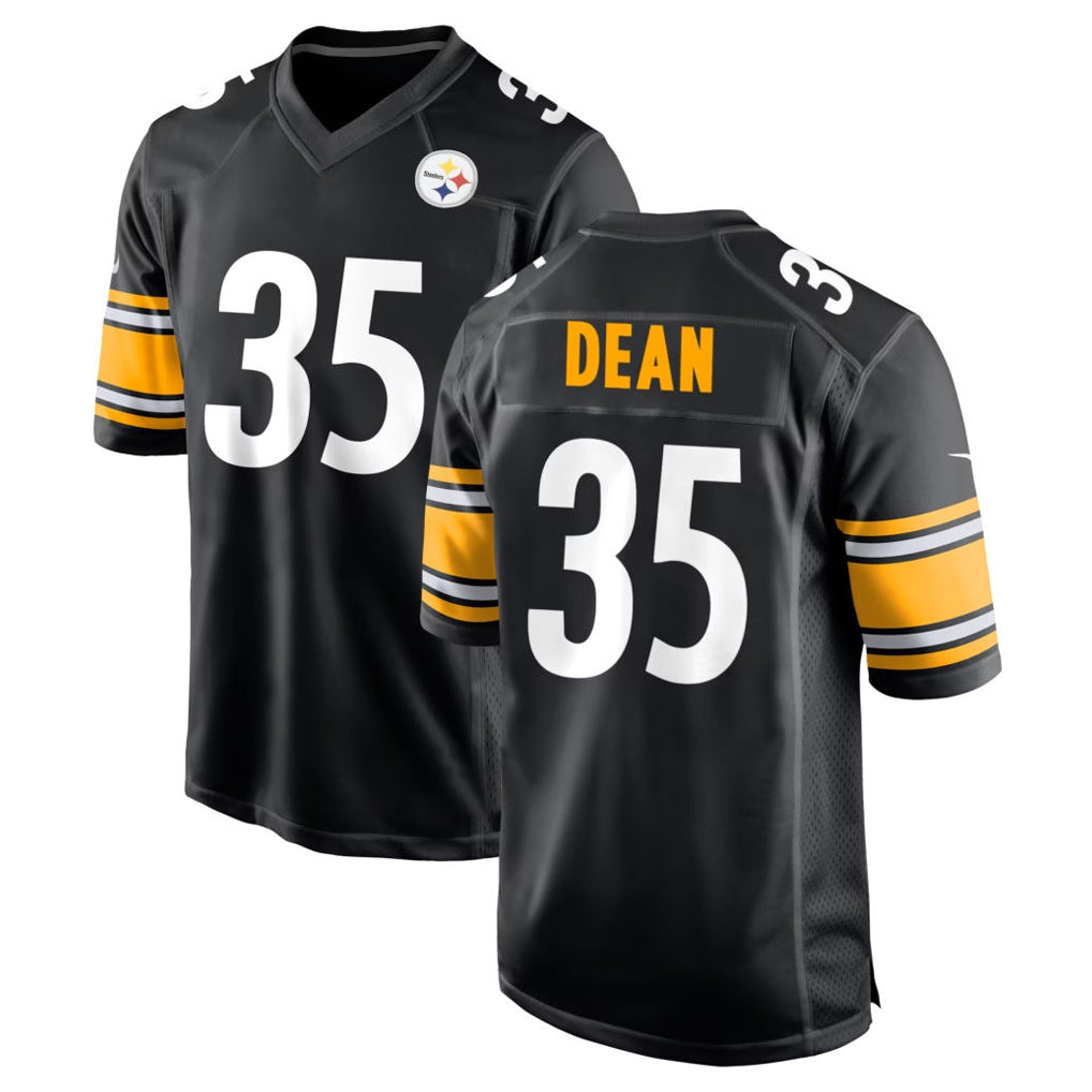 Tuec P.Steelers #35 Jamel Dean Player Black Home Game Stitched Jerseys