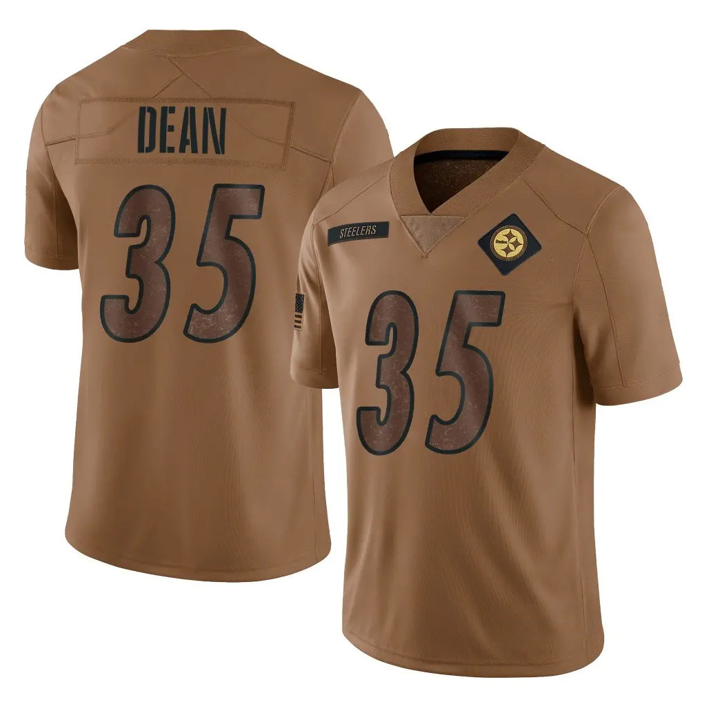 Tuec P.Steelers #35 Jamel Dean Player Brown Limited Salute To Service Home Game Stitched Jerseys