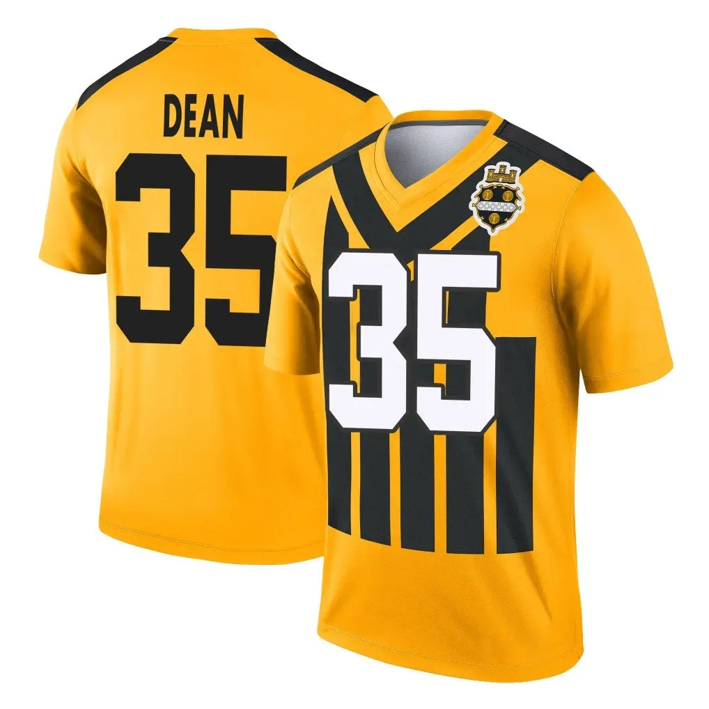 Tuec P.Steelers #35 Jamel Dean Player Gold Legend Limited 1933 Throwback Performance Home Game Stitched Jerseys